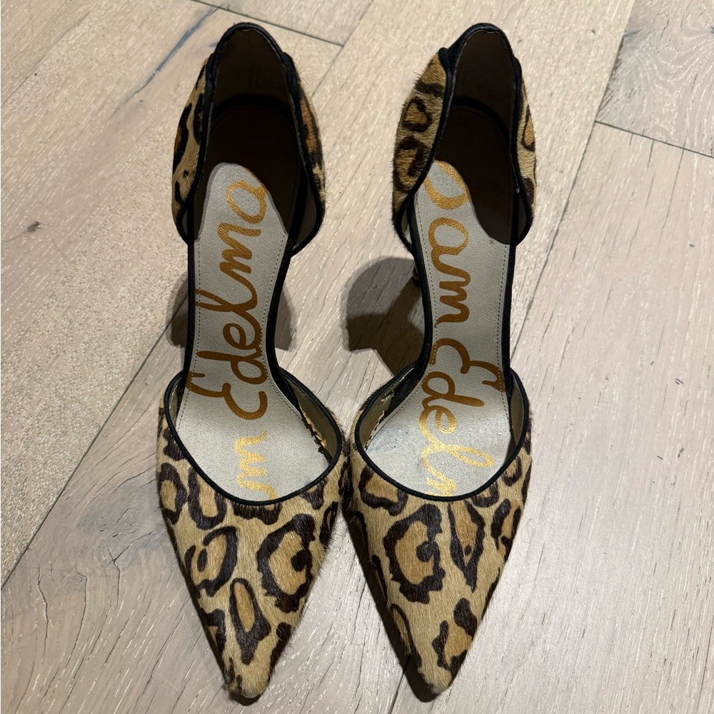 Sam Edelman Brown Leopard Print Heels
